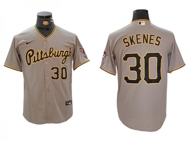 Pittsburgh Pirates #30 Paul Skenes Gray Limited Jersey