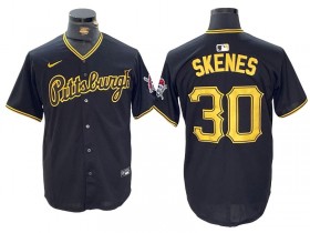 Pittsburgh Pirates #30 Paul Skenes Black Cool Base Jersey