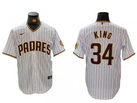 San Diego Padres #34 Michael King White Limited Jersey