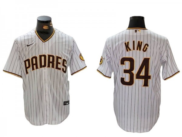 San Diego Padres #34 Michael King White Limited Jersey