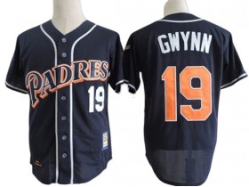 San Diego Padres #19 Tony Gwynn Navy 1998 Cooperstown Colletcion Jersey