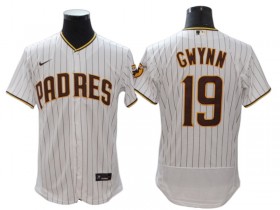 San Diego Padres #19 Tony Gwynn White Home Flex Base Jersey