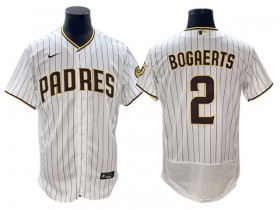 San Diego Padres #2 Xander Bogaerts White Home Flex Base Jersey