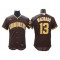 San Diego Padres #13 Manny Machado Brown Road Flex Base Jersey