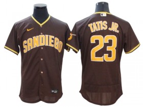 San Diego Padres #23 Fernando Tatis Jr. Brown Road Flex Base Jersey