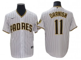 San Diego Padres #11 Yu Darvish White Home Cool Base Jersey