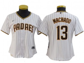 Women's San Diego Padres #13 Manny Machado Jersey - White /Brown/Sand