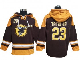 San Diego Padres #23 Fernando Tatis Jr. Brown Pullover Hoodie