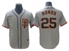 San Francisco Giants #25 Barry Bonds Gray Alternate Cool Base Jersey