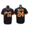 San Francisco Giants #24 Willie Mays Black Cooperstown Jersey