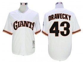 San Francisco Giants #43 Dave Dravecky White Throwback Jersey