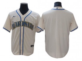 Seattle Mariners Blank Cream Alternate Cool Base Jersey