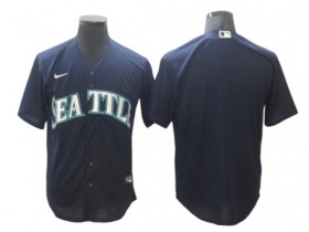 Seattle Mariners Blank Navy Alternate Cool Base Jersey