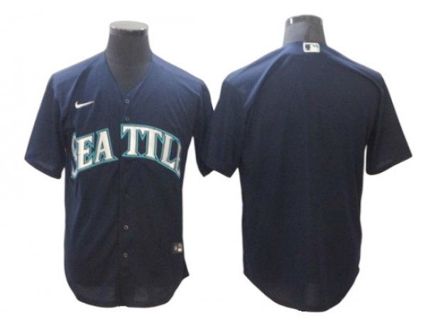 Seattle Mariners Blank Navy Alternate Cool Base Jersey