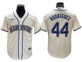 Seattle Mariners #44 Julio Rodriguez Cream Alternate Cool Base Jersey