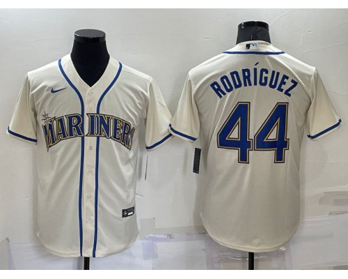 Seattle Mariners #44 Julio Rodriguez Cream Cool Base Jersey