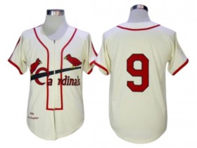 St. Louis Cardinals #9 Roger Maris Cream 1946 Throwback Jersey