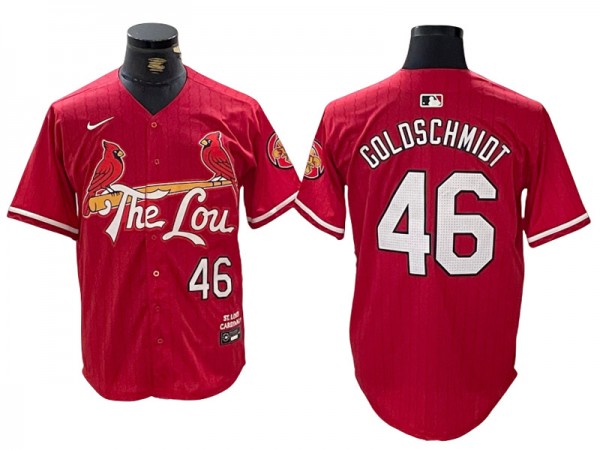 St. Louis Cardinals #46 Paul Goldschmidt Red 2024 City Connect Limited Jersey