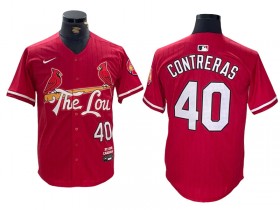 St. Louis Cardinals #40 Willson Contreras Red 2024 City Connect Limited Jersey