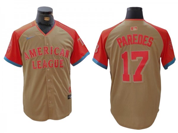 American League #17 Isaac Paredes Cream 2024 MLB All-Star Game Limited Jersey