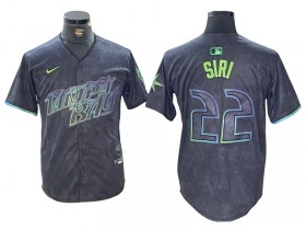 Tampa Bay Rays #22 Jose Siri Charcoal 2024 City Connect Limited Jersey