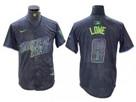 Tampa Bay Rays #8 Brandon Lowe Charcoal 2024 City Connect Limited Jersey