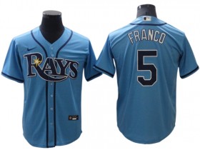 Tampa Bay Rays #5 Wander Franco Light Blue Cool Base Jersey