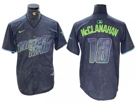 Tampa Bay Rays #18 Shane McClanahan Charcoal 2024 City Connect Limited Jersey
