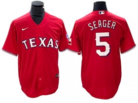 Texas Rangers #5 Corey Seager Red Cool Base Jersey