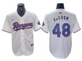 Texas Rangers #48 Jacob deGrom White 2024 Gold Collection Limited Jersey