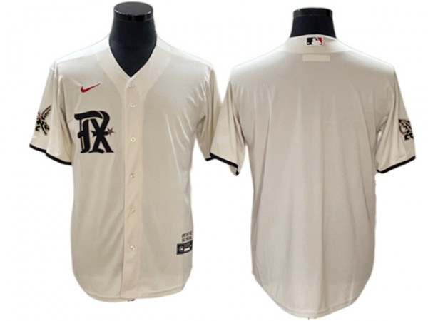 Texas Rangers Blank Cream 2023 City Connect Jersey