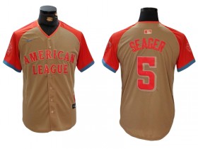 American League #5 Corey Seager Cream 2024 MLB All-Star Game Limited Jersey