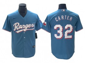 Texas Rangers #32 Evan Carter Light Blue Cool Base Jersey