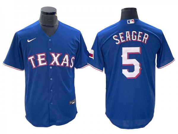 Texas Rangers #5 Corey Seager Royal Cool Base Jersey