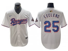 Texas Rangers #25 José Leclerc White 2024 Gold Collection Limited Jersey