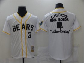 The Bad News Bears #3 Kelly Leak White Chico's Bail Bonds Movie Baseball Jersey