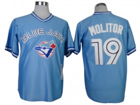 Toronto Blue Jays #19 Jose Bautista Light Blue 1993 Throwback Jersey