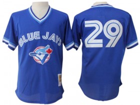 Toronto Blue Jays #29 Joe Carter Royal Mesh Batting Practice Throwback Jersey