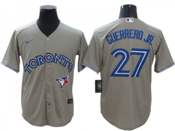 Toronto Blue Jays #27 Vladimir Guerrero Jr. Gray Cool Base Jersey