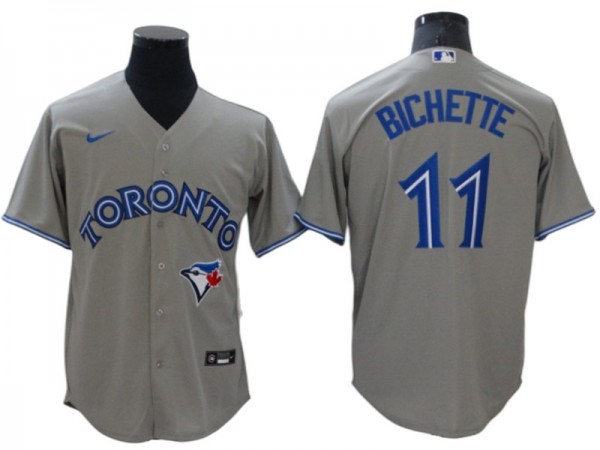 Toronto Blue Jays #11 Bo Bichette Gray Cool Base Jersey