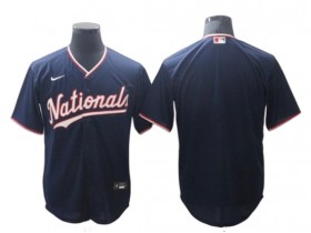 Washington Nationals Blank Navy Alternate Cool Base Jersey