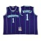 Charlotte Hornets #1 Muggsy Bogues Purple Hardwood Classic Jersey