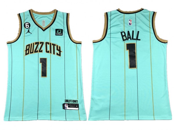 Charlotte Hornets #1 LaMelo Ball 2022/23 Teal City Edition Swingman Jersey