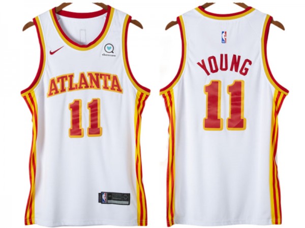 Atlanta Hawks #11 Trae Young White 2021 Association Edition Swingman Jersey