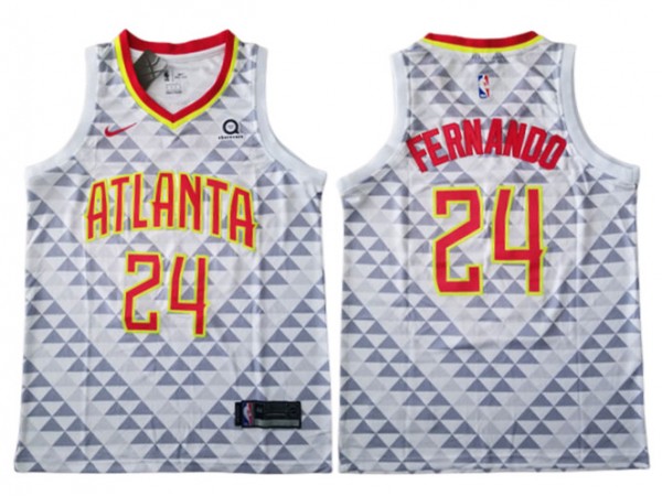 Atlanta Hawks #24 Bruno Fernando Whtie Association Edition Swingman Jersey