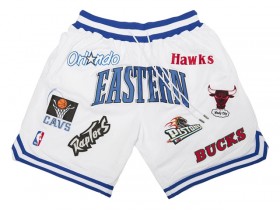 NBA Eastern Conference Just Don "Eastern" White Basketball Shorts