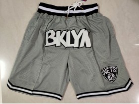 Brooklyn Nets Just Don "Bklyn" Grey Basketball Shorts