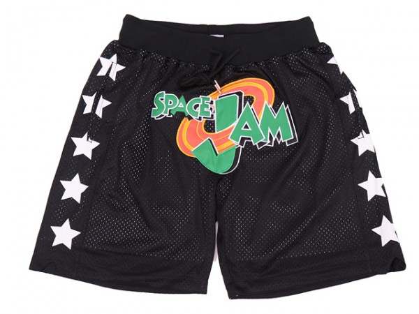 Space Jam "Space Jam" Black Basketball Shorts