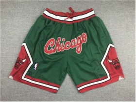 Chicago Bulls Just Don "Chicago" Green Basketball Shorts