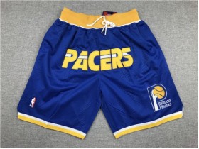 Indiana Pacers Just Don "Pacers" Blue Basketball Shorts